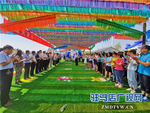 平輿縣藍(lán)天芝麻小鎮(zhèn)天天水上樂園華美綻放，千畝荷塘荷花也妖艷開放