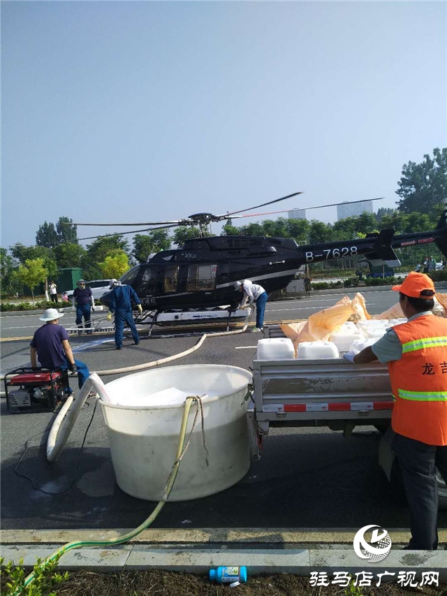 泌陽縣實施飛機噴灑防治美國白蛾和楊樹食葉害蟲