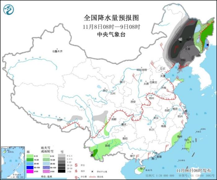 寒潮自西北向東南影響我國 華北黃淮等地霧霾天氣將減弱消散