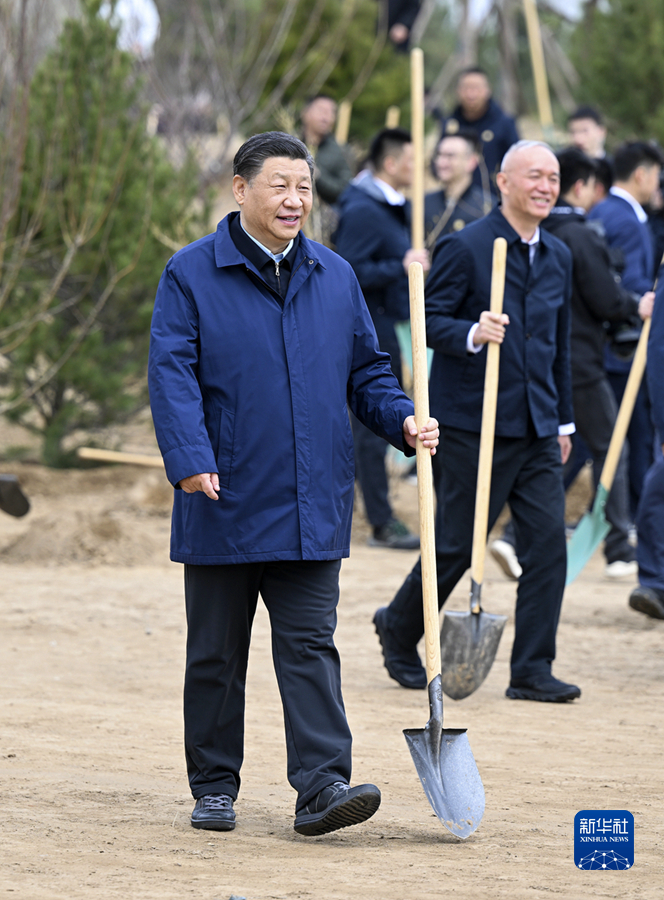 習近平參加首都義務(wù)植樹活動