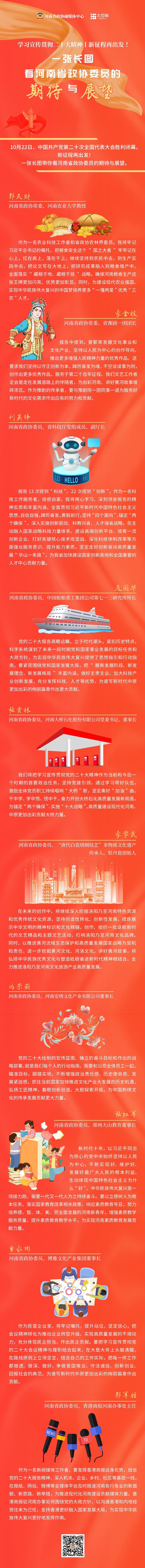  學(xué)習(xí)宣傳貫徹二十大精神丨新征程再出發(fā)！一張長(zhǎng)圖看河南省政協(xié)委員的期待與展望