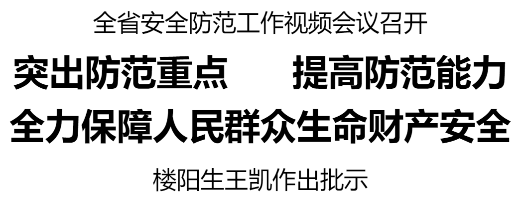 河南省安全防范工作視頻會(huì)議召開