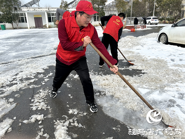 新蔡縣頓崗鄉(xiāng)團(tuán)委開展學(xué)雷鋒做好事掃雪除冰志愿服務(wù)活動